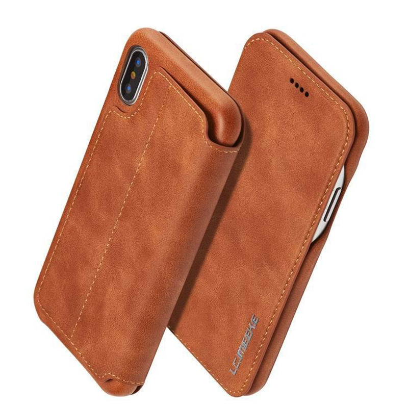 Business Flip Cover Phone Case with Solid Color Design